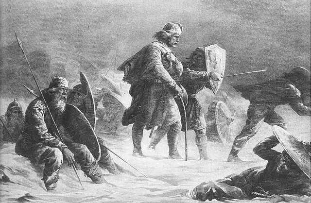 Strid mellom birkebeinerne og baglerne