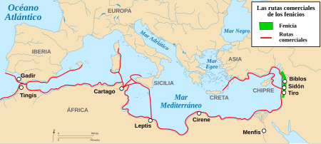 1100 BCE Colonizaciones fenicias