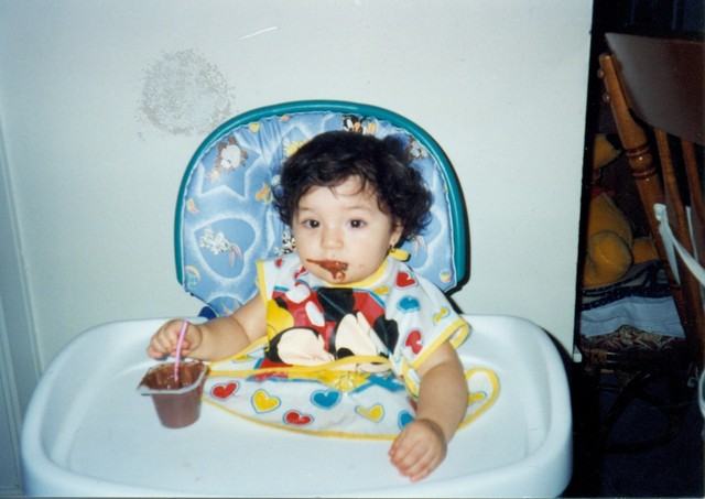 My first time trying to eat by myself