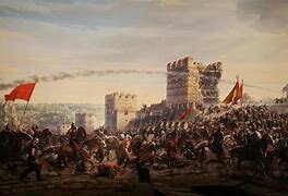 Conquista de Constantinopla por los turcos