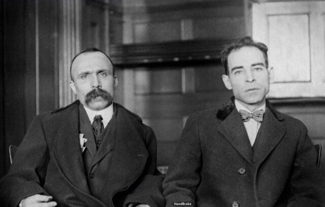 Sacco and Vanzetti arrested for armed robbery and murder
