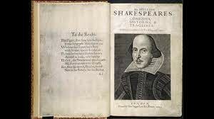 Shakespeare's publication of his first folio