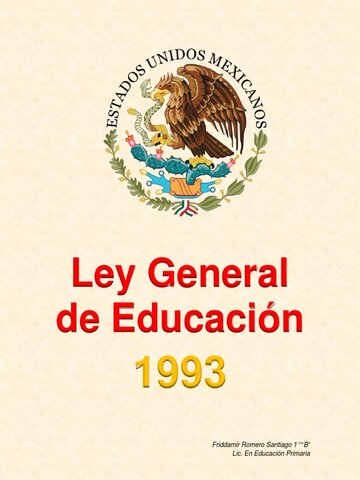 LEY GENERAL DE EDUCACIÓN 1993