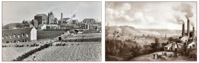 création du siège d’extraction de la houillère La Haye, rue Saint-Gilles