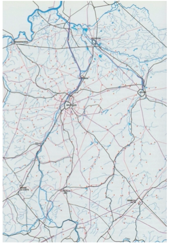 Représentation des lignes de l'état en 1912/1913