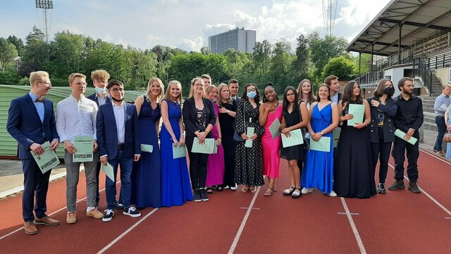 Graduation from Notre Dame Heusy, Belgium