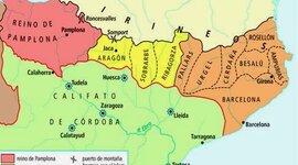 Timeline: ss. VIII-X - Surgimiento de los reinos de Asturias y Pamplona y de los condados de Aragón, Sobrarbe, Ribagorza y Barcelona.