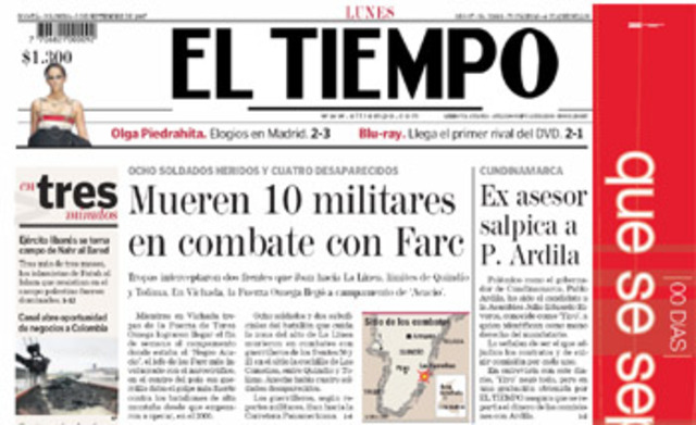 INCENDIOS A EL TIEMPO Y EL ESPECTADOR