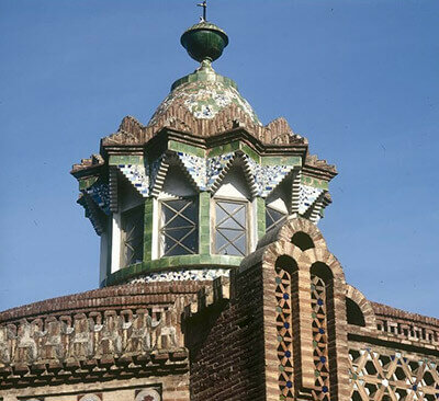 Construcció dels pavellons de la Finca Güell I Avinguda de Pedralbes.