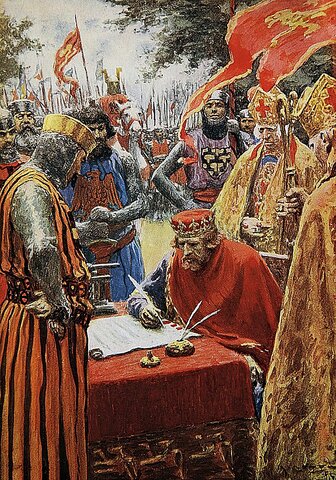 King John agrees to the Magna Carta