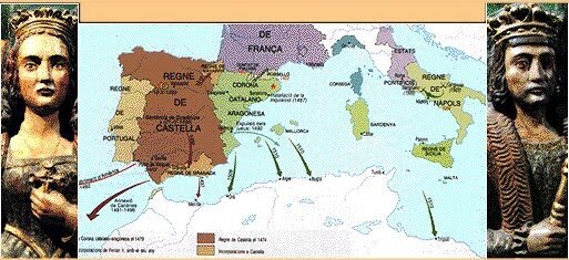 Inicio del reinado de los Reyes Católicos. Unión de Castilla y Aragón.