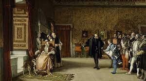 Carlos I abdica en su hijo Felipe y en su hermano Fernando. Se retira al monasterio de Yuste, donde muere 1558.