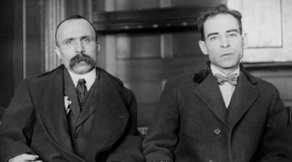 Sacco and Vanzetti arrested for armed robbery and murder