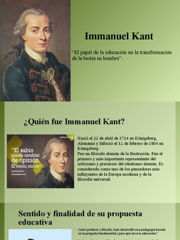 KANT Y EL CONCEPTO IDEALIZADO DE EDUCACIÓN