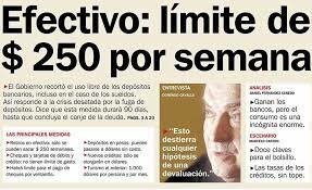 Anuncio del "Corralito"