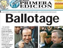 Ballotage: Menem-Kirchner