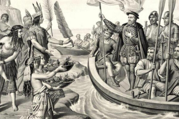 ° Llegada de Cortés a Mesoamérica