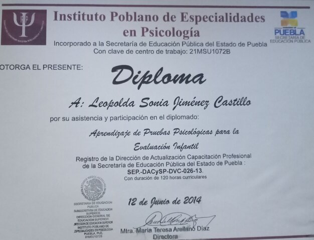 Diplomado Aprendizaje de Pruebas Proyectivas para la Evaluación Infantil