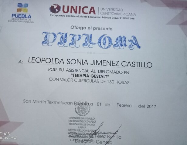 Diplomado en terapia infantil con enfoque Gestalt