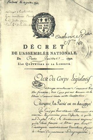 Declaración de peligro para la Patria