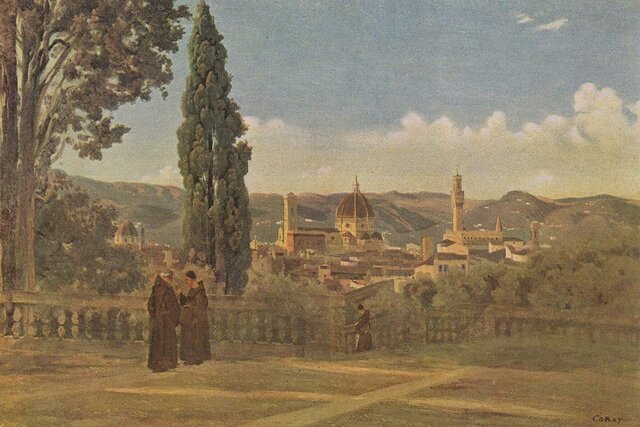 Vue de Florence depuis le jardin de Boboli (Corot)
