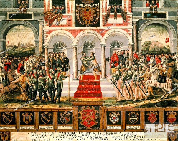 Guerra hispano-francesa, con victorias de España. Paz de Cateau-Cambrésis