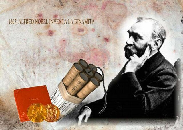 Alfred Nobel inventa la dinamita.