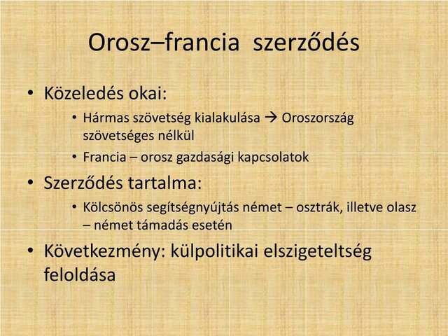 orosz-francia szövetség
