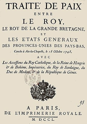 1ª Guerra contra Francia. Paz de Aquisgrán. Se reconoce la independencia de Portugal.