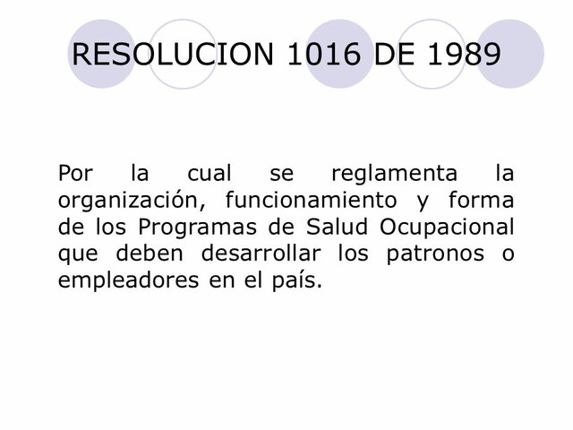 Programas de Salud Ocupacional
