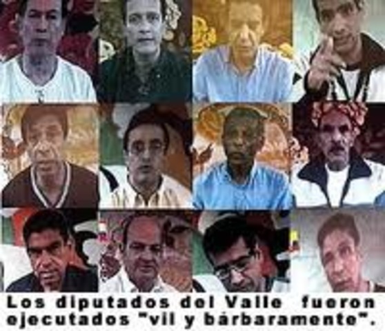 murieron once de los doce diputados del Valle