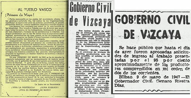 Huelga general en Vizcaya 1 de Mayo