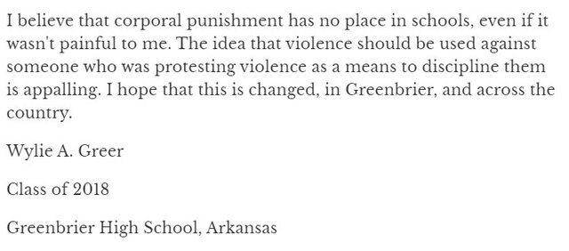 Students participating in Enough! National Walkout receive corporal punishment from school administrators