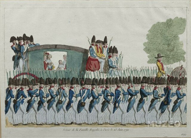 1791:the unsuccessful flight of the Royal family from Paris