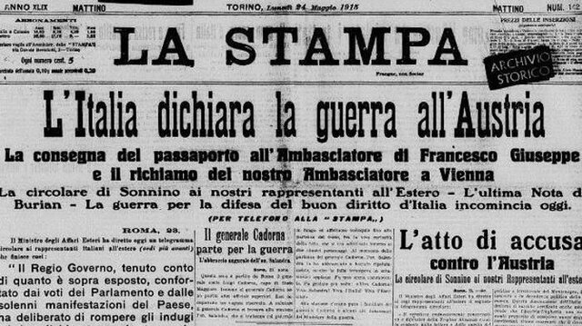 1915 l' Italia entra nel conflitto