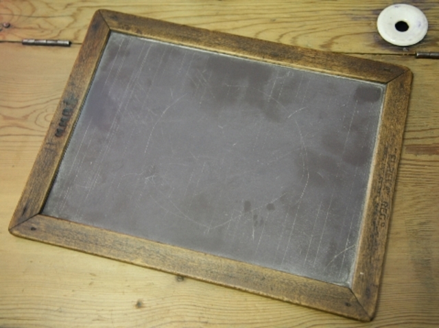 Mi primer tablet de la era moderna: pizarra y tiza.