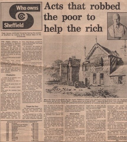 Primeras Enclosures Acts emitidas por el parlamento británico en masa