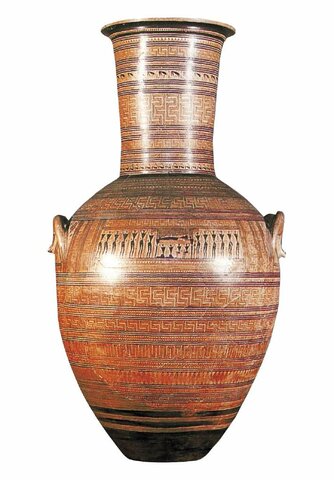 Periodo Geometrico- Anfora del Dípylon, ceramica dipinta, 155 cm, 760 a.C.; Atene, Museo Archeologicorcheologico Nazionale