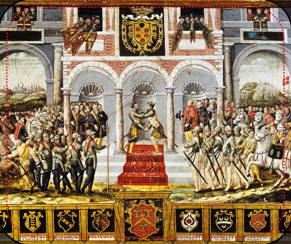Guerra hispano-francesa, con victorias de España. Paz de Cateau-Cambrésis