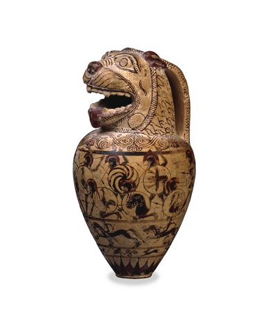 Arte Orientalizzante- Aryballos di Macmillan, 640 a.C.; 6,9 cm; British Museum