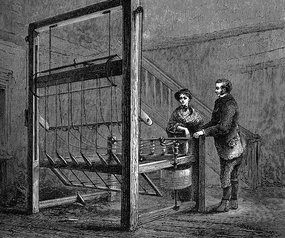 Creación de la Spinning Jenny por James Hargreaves