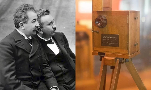 Primera película de cine, por los hermanos Lumiére.