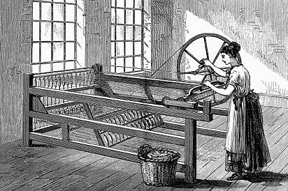 Creación de la Spinning Jenny por James Hargraves