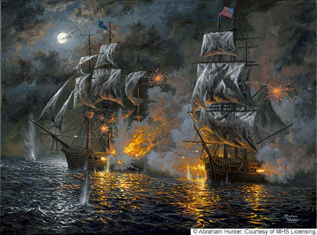 The USS Constitution defeats the HMS Guerriere