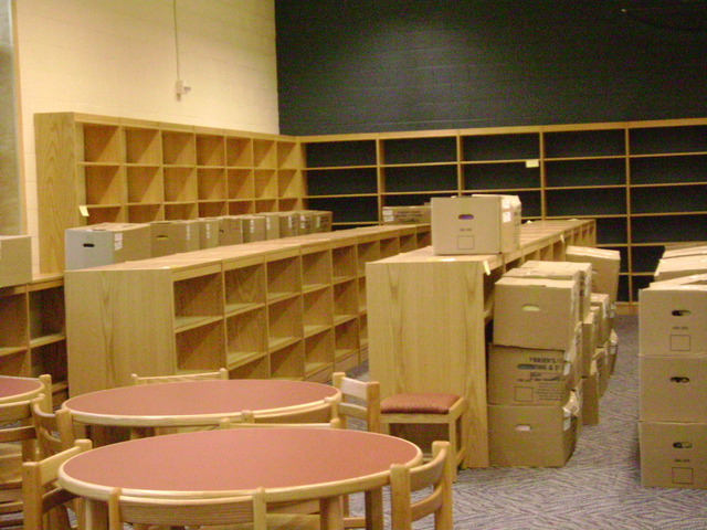 Bring the boxes of books in