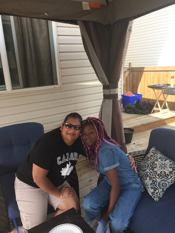 I have fun with my aunty.