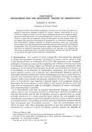 Pragmatic Theory of Observation