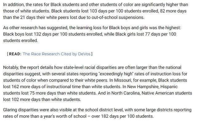 Report details glaring racial disparities in discipline and out-of-school suspensions