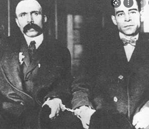 Sacco and Vanzetti arrested for armed robbery and murder