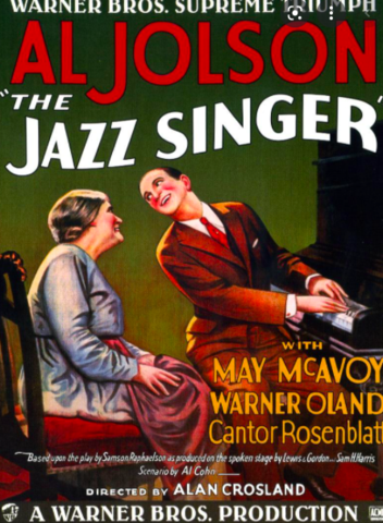The Jazz Singer debuts (1st movie with sound)